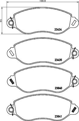 HELLA 8DB 355 019-451 - Bremžu uzliku kompl., Disku bremzes adetalas.lv