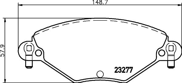 HELLA 8DB 355 019-411 - Bremžu uzliku kompl., Disku bremzes adetalas.lv