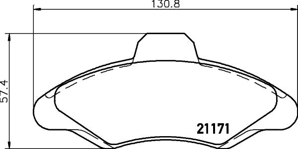 HELLA 8DB 355 019-041 - Bremžu uzliku kompl., Disku bremzes adetalas.lv