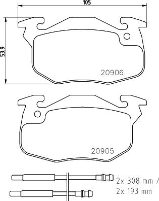 HELLA 8DB 355 019-131 - Bremžu uzliku kompl., Disku bremzes adetalas.lv