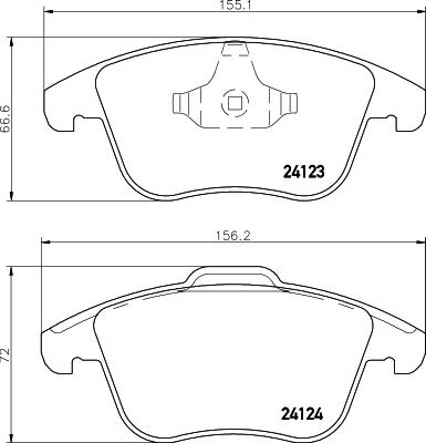 HELLA 8DB 355 019-881 - Bremžu uzliku kompl., Disku bremzes adetalas.lv