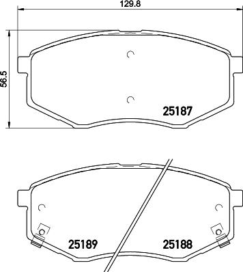 HELLA 8DB 355 019-791 - Bremžu uzliku kompl., Disku bremzes adetalas.lv