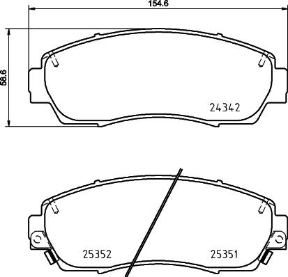 HELLA 8DB 355 019-761 - Bremžu uzliku kompl., Disku bremzes adetalas.lv