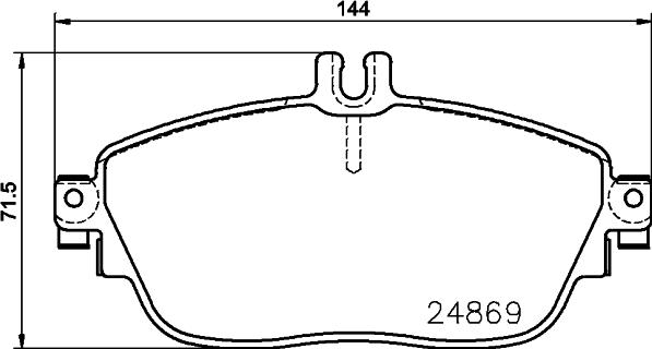 HELLA 8DB 355 019-721 - Bremžu uzliku kompl., Disku bremzes adetalas.lv