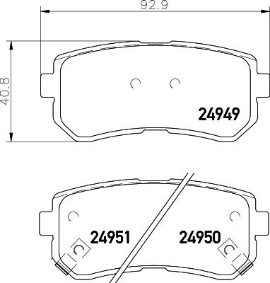 HELLA 8DB 355 014-911 - Bremžu uzliku kompl., Disku bremzes adetalas.lv