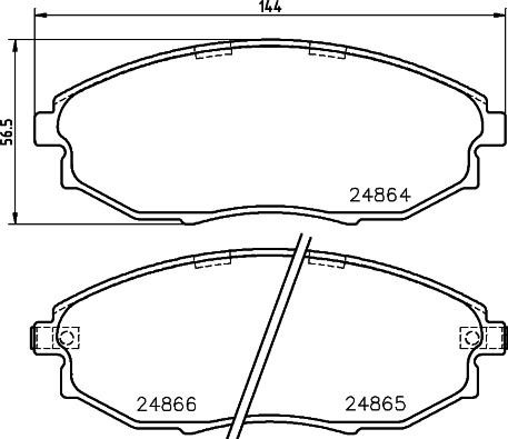 HELLA 8DB 355 014-931 - Bremžu uzliku kompl., Disku bremzes adetalas.lv