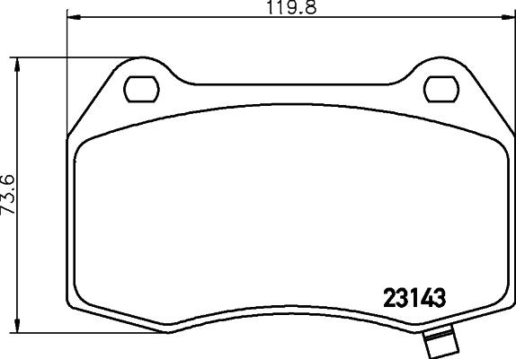 HELLA 8DB 355 014-461 - Bremžu uzliku kompl., Disku bremzes adetalas.lv