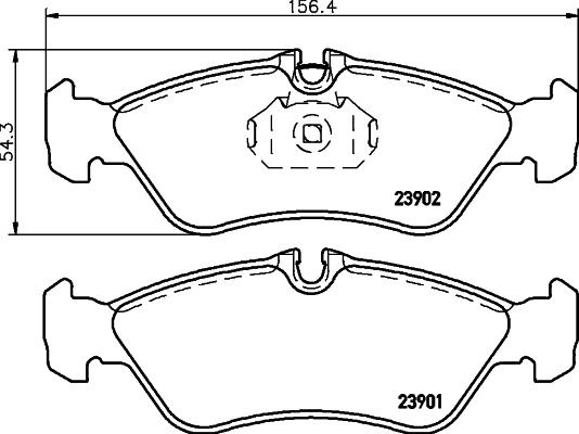 HELLA 8DB 355 030-781 - Bremžu uzliku kompl., Disku bremzes adetalas.lv