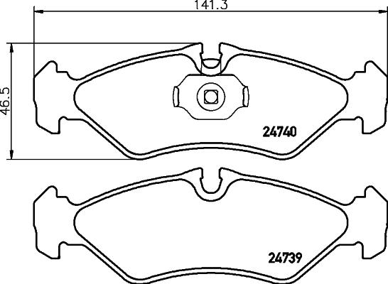 HELLA 8DB 355 030-771 - Bremžu uzliku kompl., Disku bremzes adetalas.lv