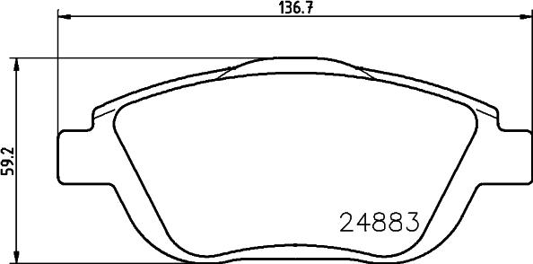 HELLA 8DB 355 014-551 - Bremžu uzliku kompl., Disku bremzes adetalas.lv