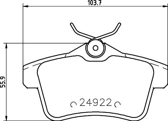 HELLA 8DB 355 014-531 - Bremžu uzliku kompl., Disku bremzes adetalas.lv