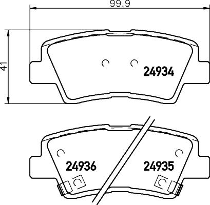 HELLA 8DB 355 014-571 - Bremžu uzliku kompl., Disku bremzes adetalas.lv