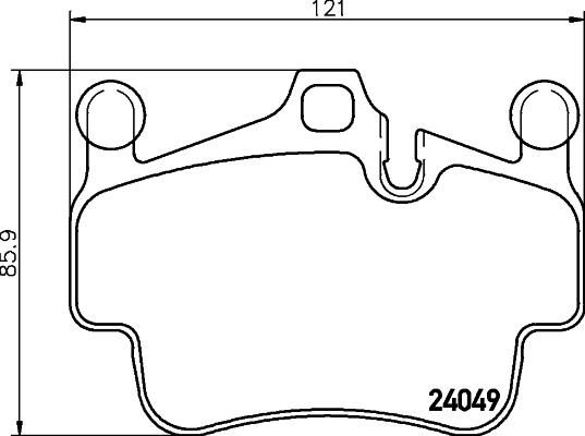 HELLA 8DB 355 014-161 - Bremžu uzliku kompl., Disku bremzes adetalas.lv