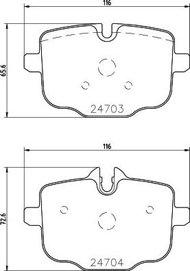 HELLA 8DB 355 014-361 - Bremžu uzliku kompl., Disku bremzes adetalas.lv