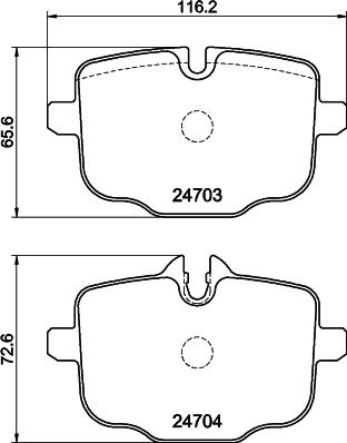 HELLA 8DB 355 014-361 - Bremžu uzliku kompl., Disku bremzes adetalas.lv