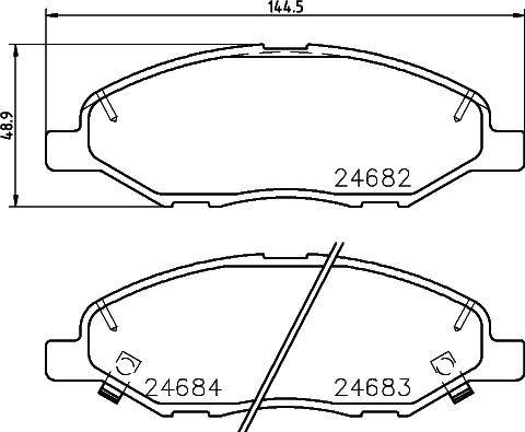 HELLA 8DB 355 014-371 - Bremžu uzliku kompl., Disku bremzes adetalas.lv