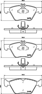 HELLA 8DB 355 014-291 - Bremžu uzliku kompl., Disku bremzes adetalas.lv