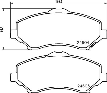 HELLA 8DB 355 014-231 - Bremžu uzliku kompl., Disku bremzes adetalas.lv