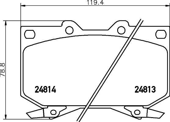 HELLA 8DB 355 014-711 - Bremžu uzliku kompl., Disku bremzes adetalas.lv