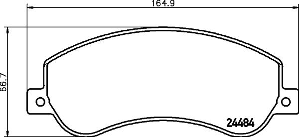 HELLA 8DB 355 015-401 - Bremžu uzliku kompl., Disku bremzes adetalas.lv