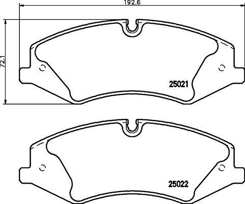 HELLA 8DB 355 015-081 - Bremžu uzliku kompl., Disku bremzes adetalas.lv