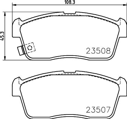 HELLA 8DB 355 015-071 - Bremžu uzliku kompl., Disku bremzes adetalas.lv