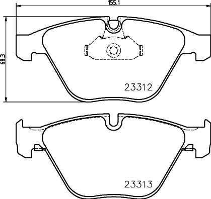 HELLA 8DB 355 015-391 - Bremžu uzliku kompl., Disku bremzes adetalas.lv