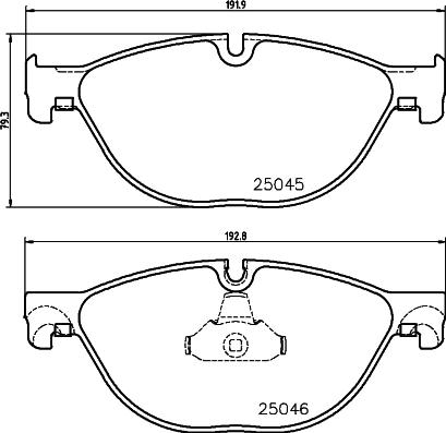 HELLA 8DB 355 015-251 - Bremžu uzliku kompl., Disku bremzes adetalas.lv