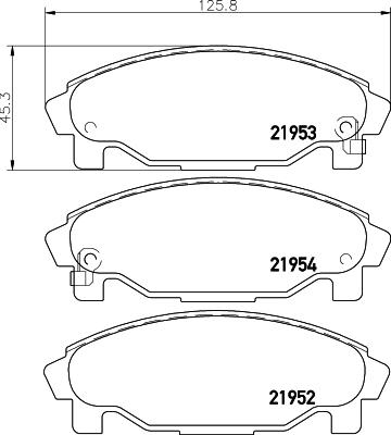 HELLA 8DB 355 016-991 - Bremžu uzliku kompl., Disku bremzes adetalas.lv