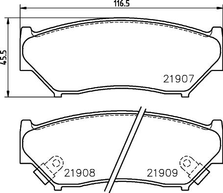 HELLA 8DB 355 016-911 - Bremžu uzliku kompl., Disku bremzes adetalas.lv