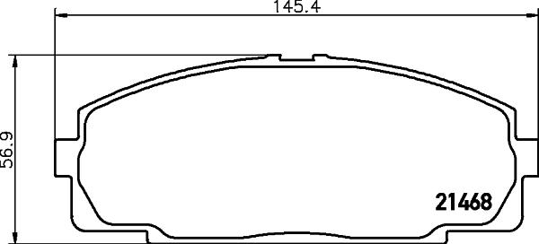 HELLA 8DB 355 016-921 - Bremžu uzliku kompl., Disku bremzes adetalas.lv