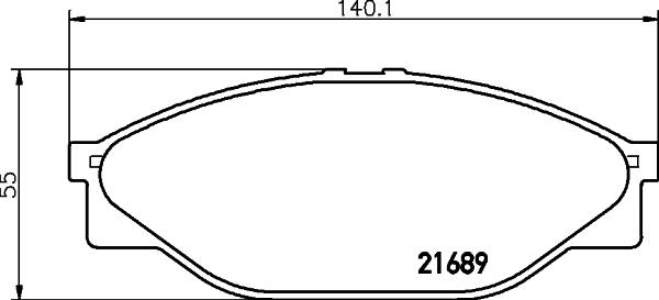 HELLA 8DB 355 016-411 - Bremžu uzliku kompl., Disku bremzes adetalas.lv