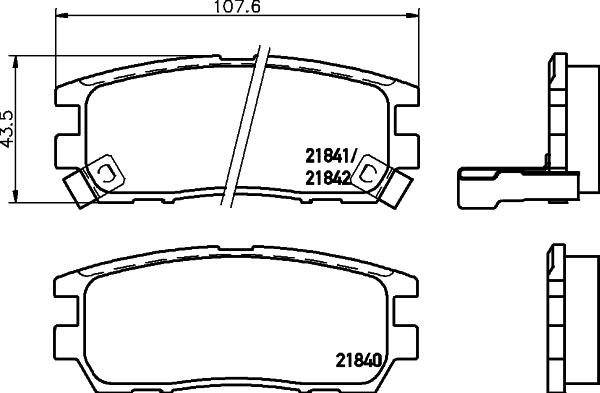 HELLA 8DB 355 016-471 - Bremžu uzliku kompl., Disku bremzes adetalas.lv