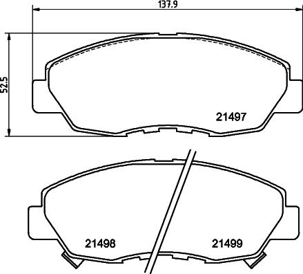 HELLA 8DB 355 016-511 - Bremžu uzliku kompl., Disku bremzes adetalas.lv