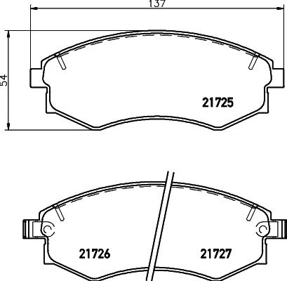 HELLA 8DB 355 016-691 - Bremžu uzliku kompl., Disku bremzes adetalas.lv