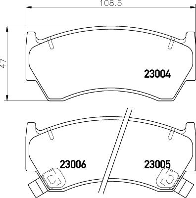 HELLA 8DB 355 016-661 - Bremžu uzliku kompl., Disku bremzes adetalas.lv