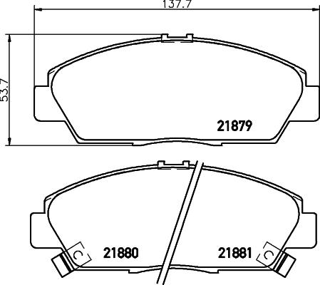 HELLA 8DB 355 016-631 - Bremžu uzliku kompl., Disku bremzes adetalas.lv