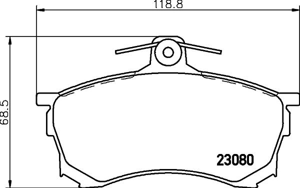 HELLA 8DB 355 016-671 - Bremžu uzliku kompl., Disku bremzes adetalas.lv