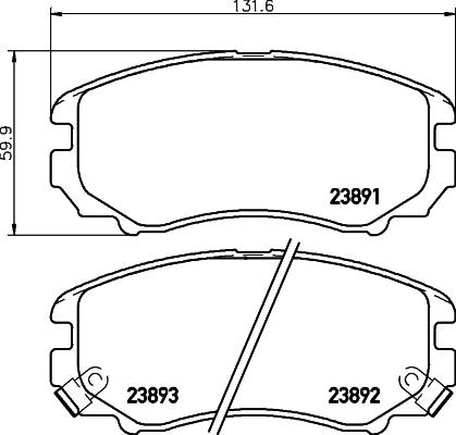 HELLA 8DB 355 016-101 - Bremžu uzliku kompl., Disku bremzes adetalas.lv