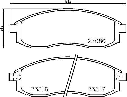 HELLA 8DB 355 016-891 - Bremžu uzliku kompl., Disku bremzes adetalas.lv