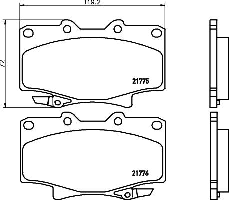 HELLA 8DB 355 016-871 - Bremžu uzliku kompl., Disku bremzes adetalas.lv