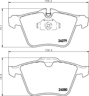 HELLA 8DB 355 016-291 - Bremžu uzliku kompl., Disku bremzes adetalas.lv