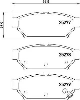 HELLA 8DB 355 016-201 - Bremžu uzliku kompl., Disku bremzes adetalas.lv