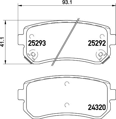 HELLA 8DB 355 016-221 - Bremžu uzliku kompl., Disku bremzes adetalas.lv