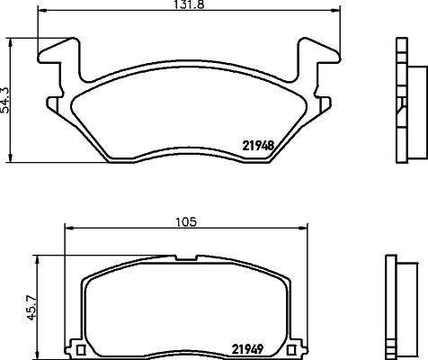 HELLA 8DB 355 016-781 - Bremžu uzliku kompl., Disku bremzes adetalas.lv