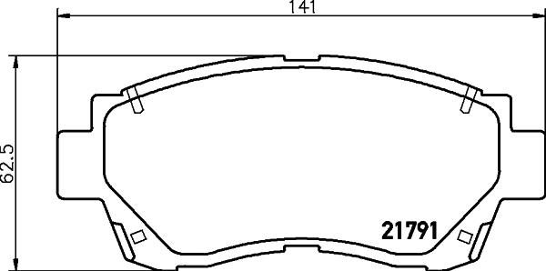 HELLA 8DB 355 016-771 - Bremžu uzliku kompl., Disku bremzes adetalas.lv