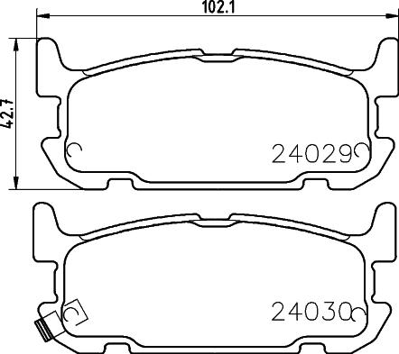 HELLA 8DB 355 010-931 - Bremžu uzliku kompl., Disku bremzes adetalas.lv