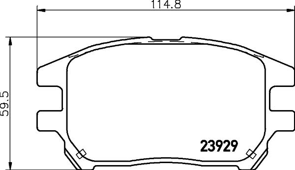 HELLA 8DB 355 010-441 - Bremžu uzliku kompl., Disku bremzes adetalas.lv