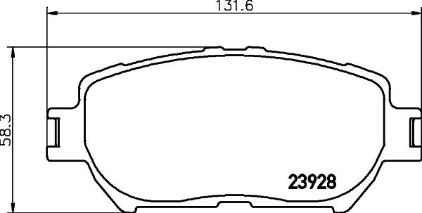 HELLA 8DB 355 010-431 - Bremžu uzliku kompl., Disku bremzes adetalas.lv