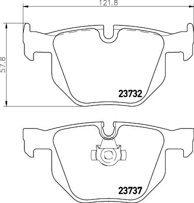 HELLA 8DB 355 031-301 - Bremžu uzliku kompl., Disku bremzes adetalas.lv